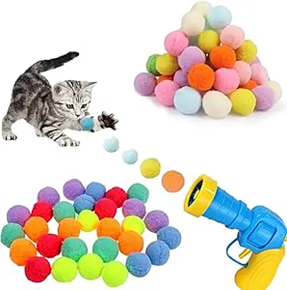 Whisker-Tickling Cat Ball Toy Launcher