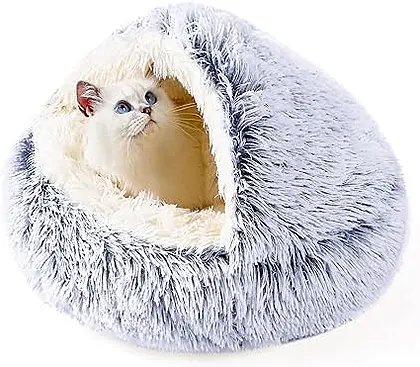 The YIHANLZ Plush Cat Calming Bed: A Snug Haven for Small Pets