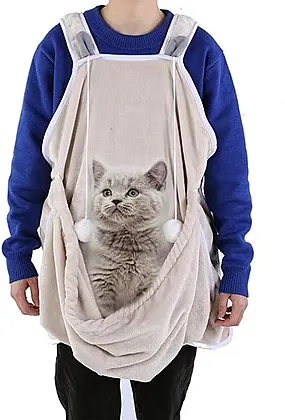 YouThink Coral Fleece Cat Cuddle Pouch