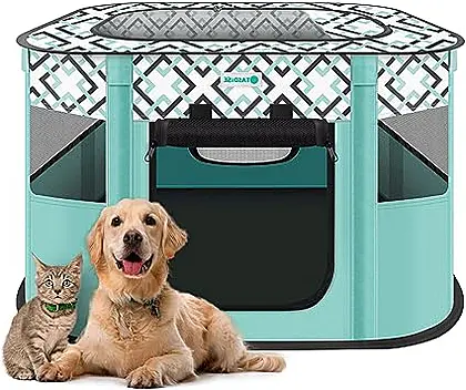 TASDISE Portable Puppy Playpen: Fun and Functional Play Space for Pets