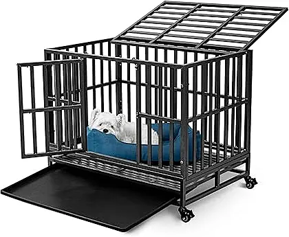 Rybuy Heavy-Duty Indestructible Dog Crate