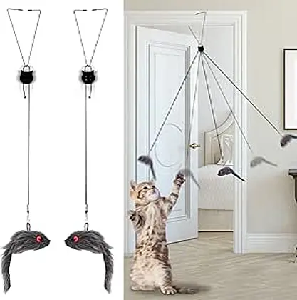 Furry Frenzy: Door Hanging Cat Toy by Fuyamp