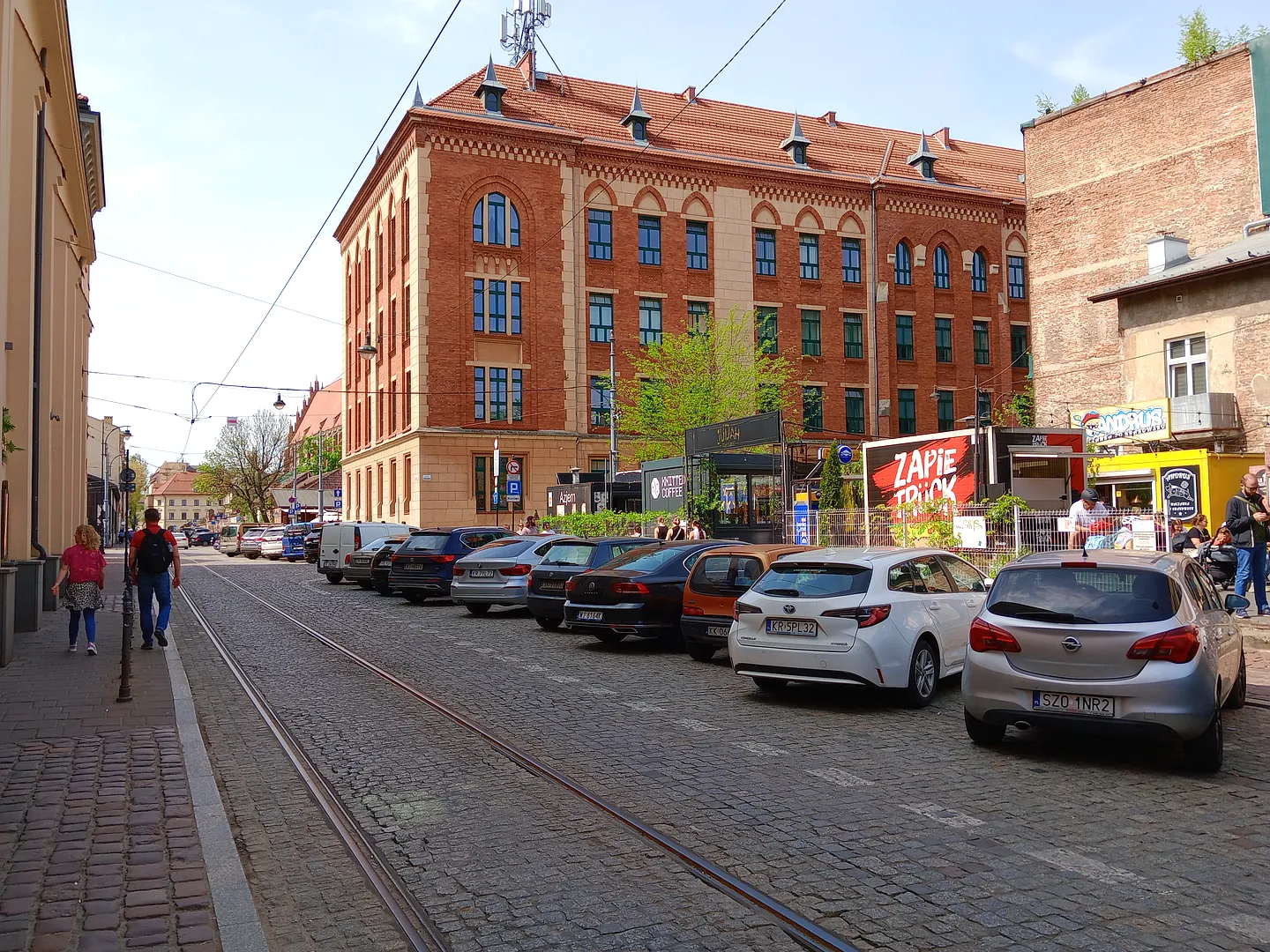 Judah Food Market - view from Wawrzyńca Street at the Wąska Street and Plac Wolnica