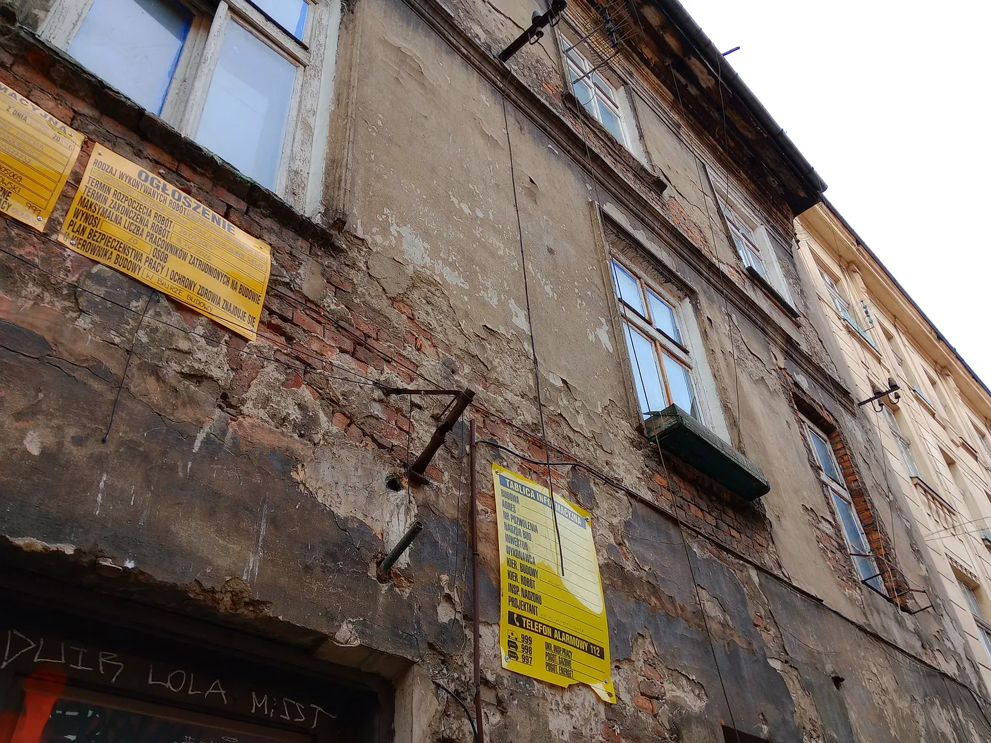 Old building near Hevre Bar in Kazimierz